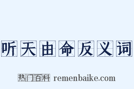 听天由命反义词是什么意思的图片